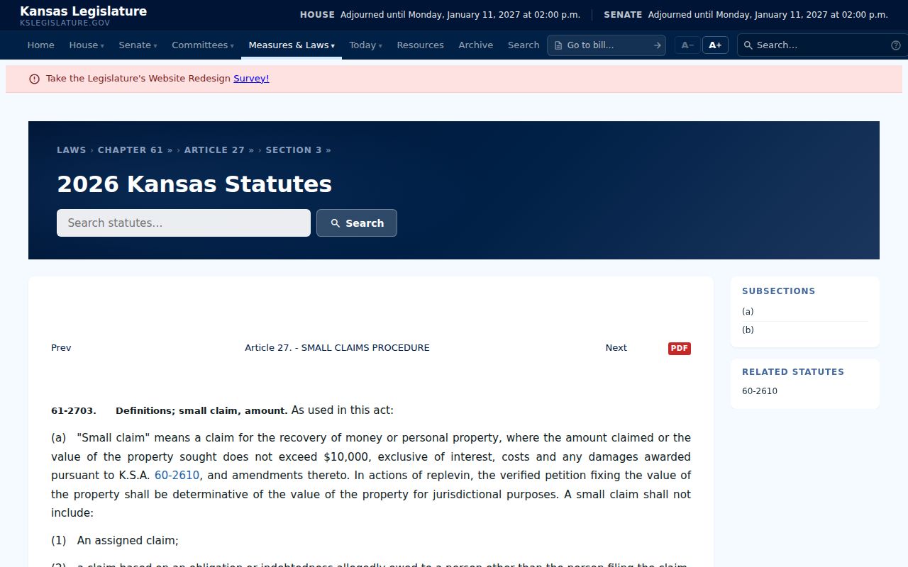 Baxter Springs court records separate small claims jurisdiction