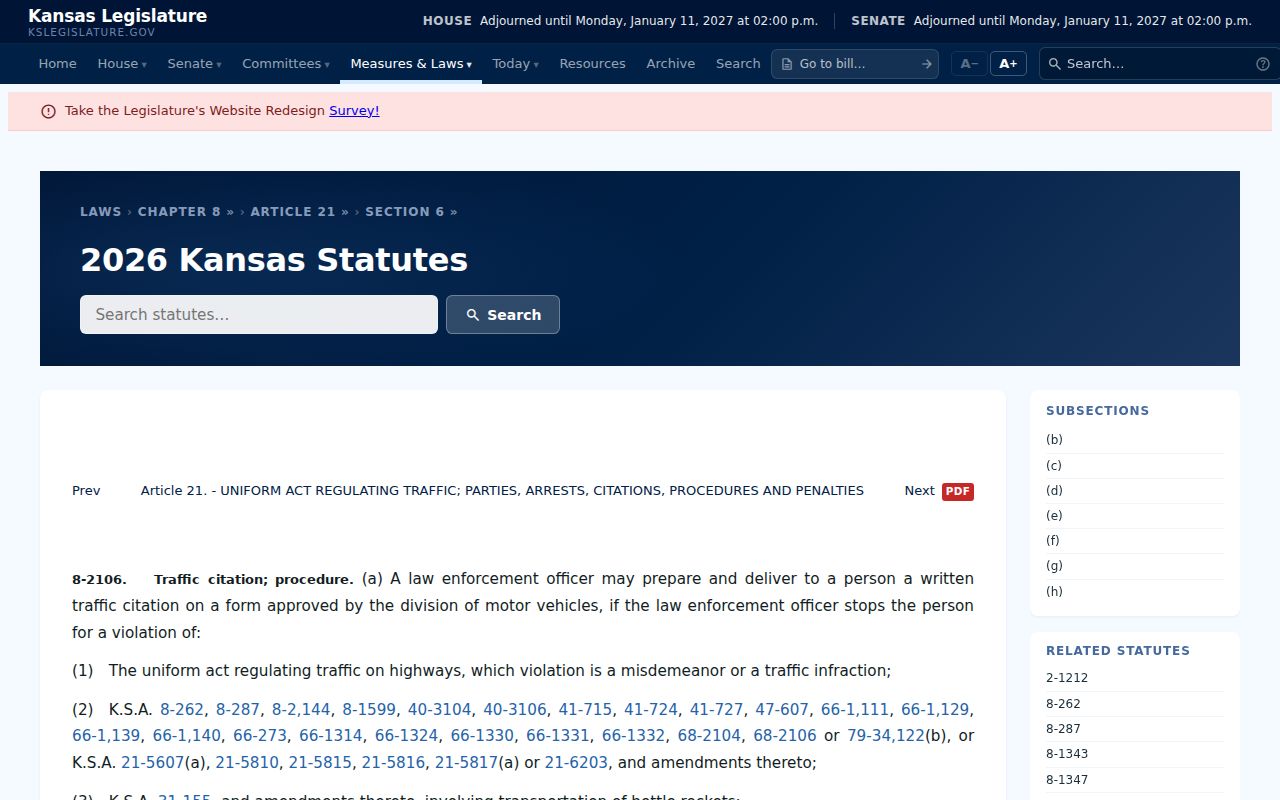 Cherokee County traffic court citation law