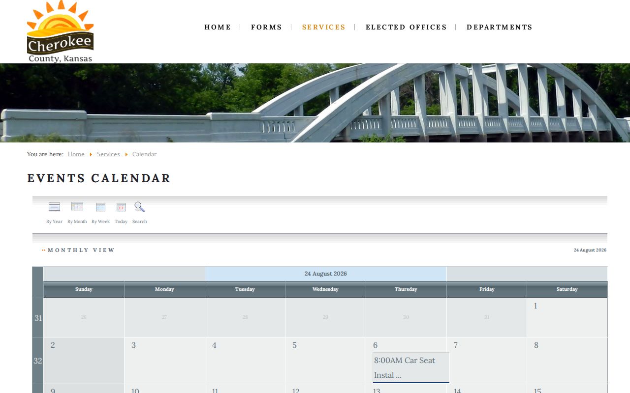 Cherokee County events calendar contrasted with court docket